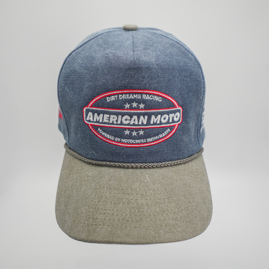Limited Edition | American Moto | Blue/Green Cap