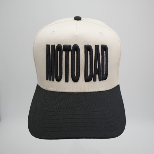 Moto Dad | Black/Cream Cap