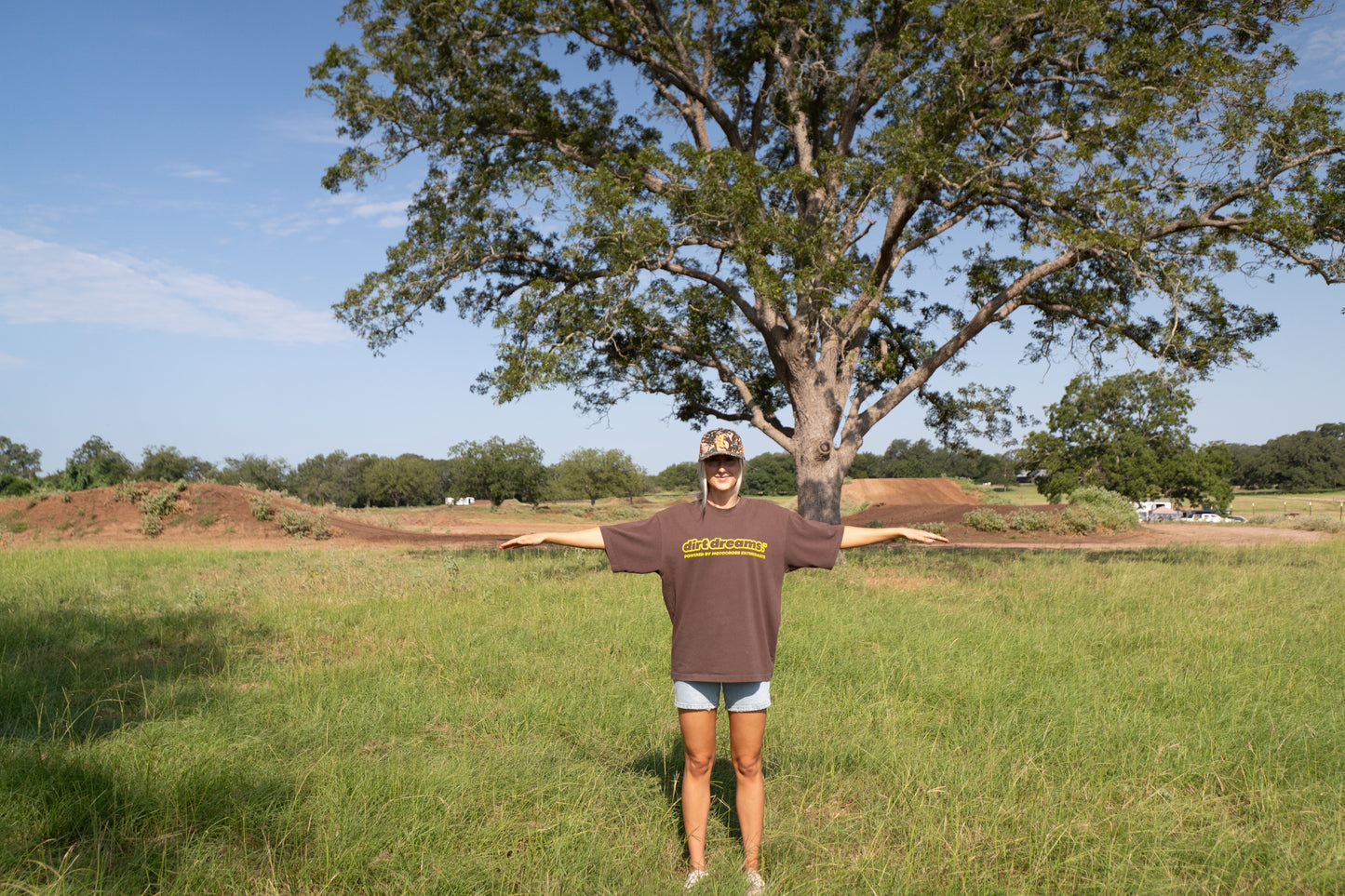Limited Edition | Distressed DD Whip | Dirt Brown Oversized Tee