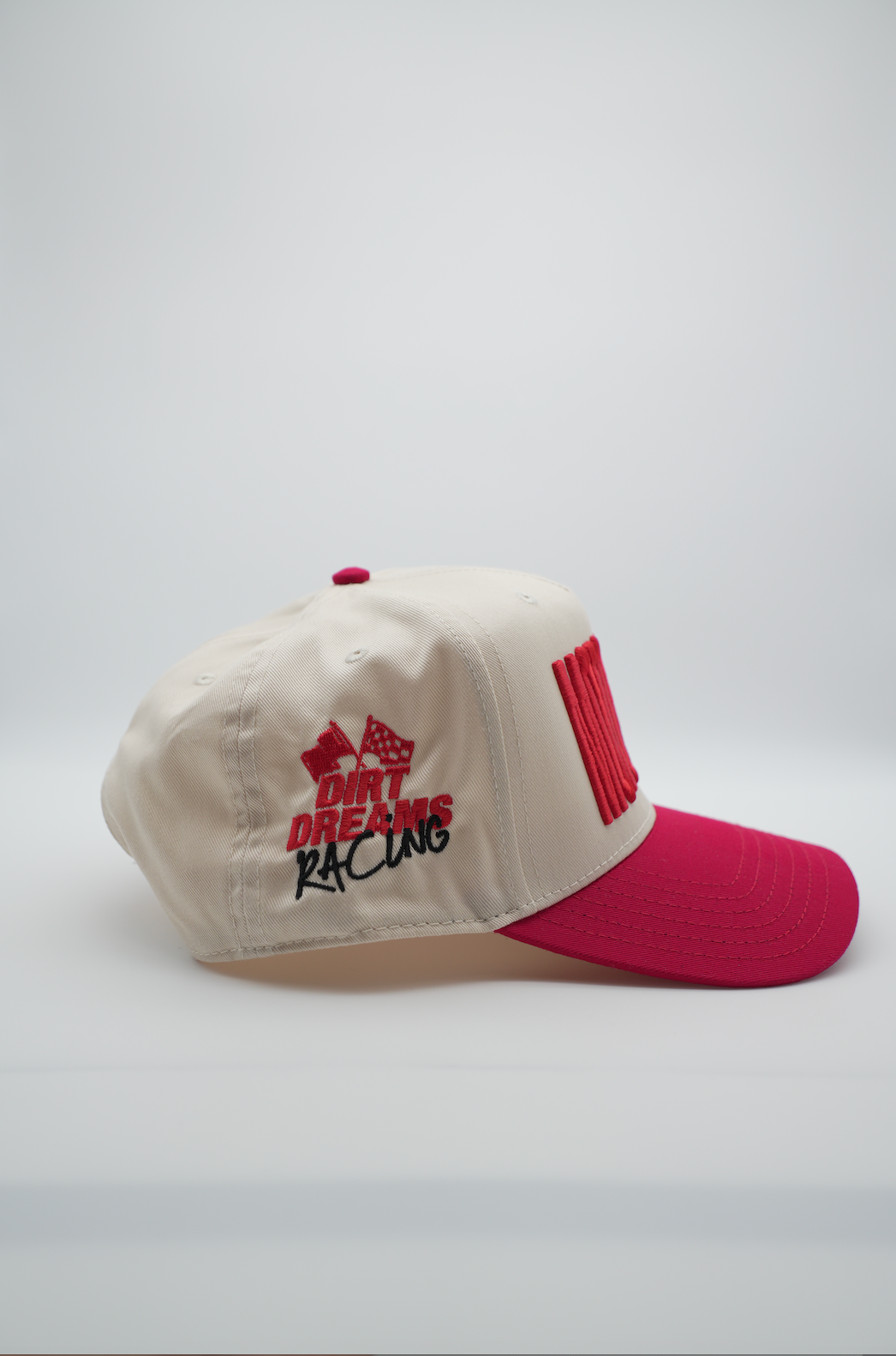 Moto Mom | Red/Cream Cap